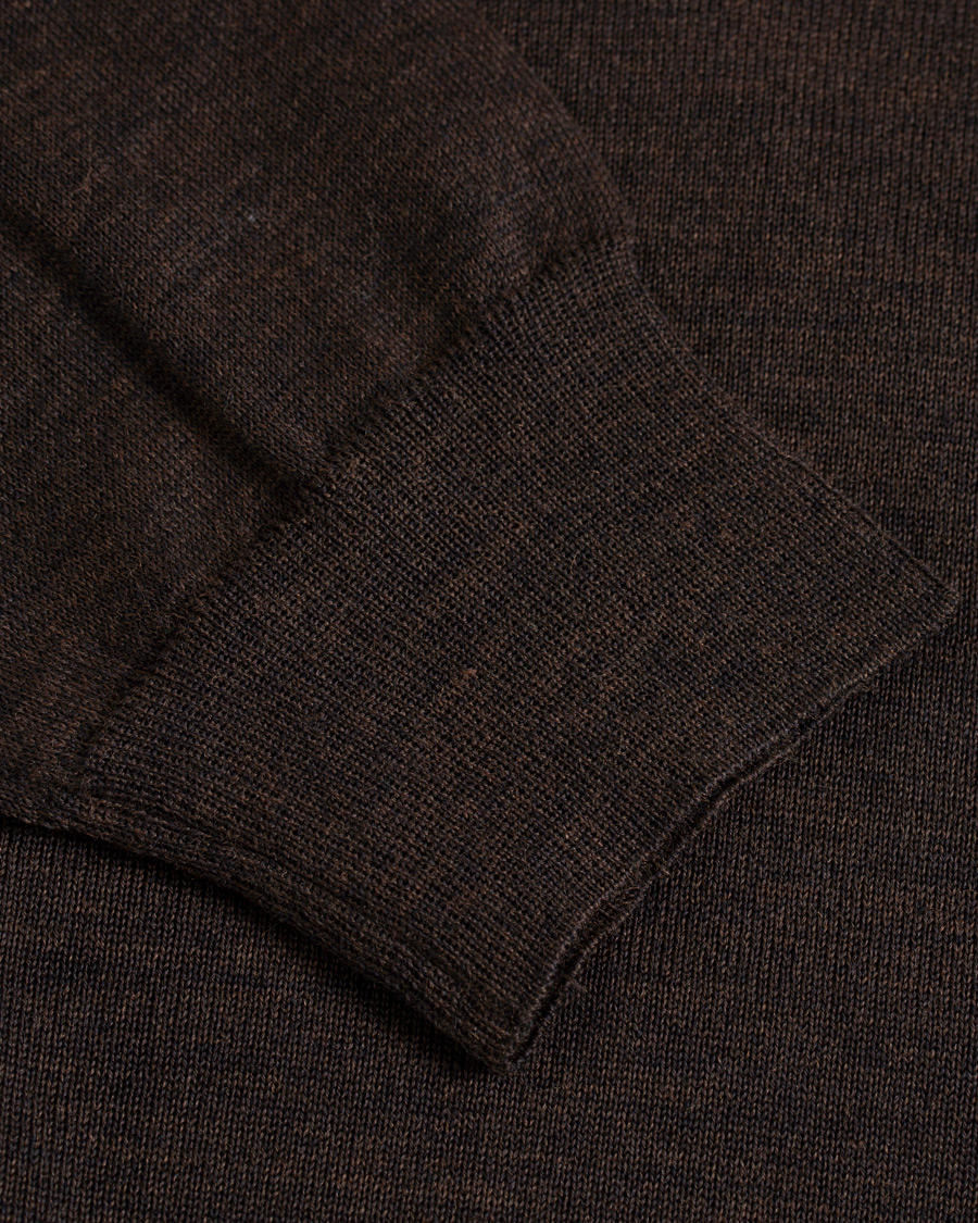 Uomini | Maglieria | Oscar Jacobson | Cole Extra Fine Merino Rollneck Brown