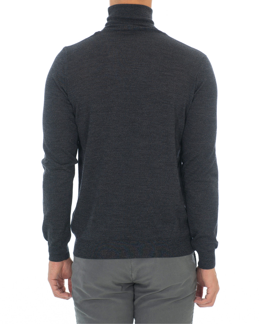 Uomini | Maglieria | Oscar Jacobson | Cole Extra Fine Merino Rollneck Dark Grey