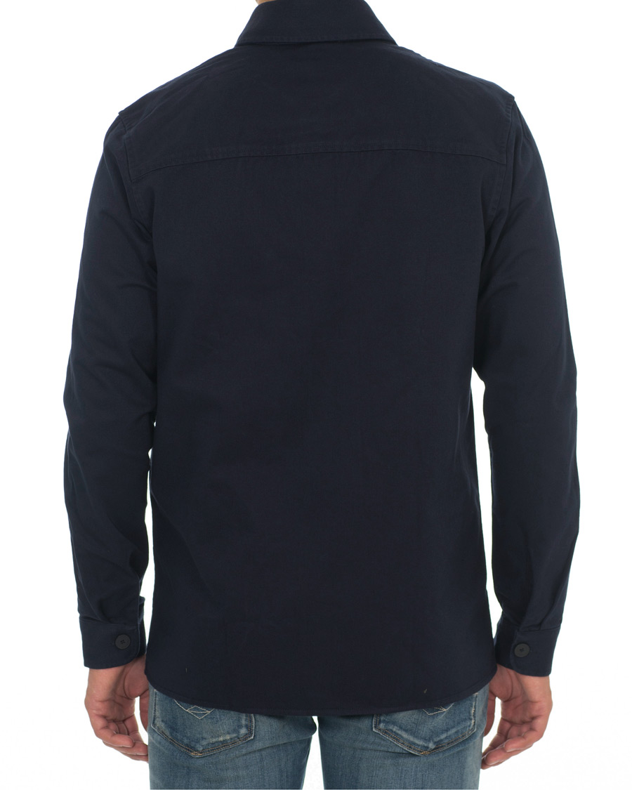 Uomini | Camicie | Samsøe Samsøe | Samsøe & Samsøe Waltones Cotton Overshirt Night Sky