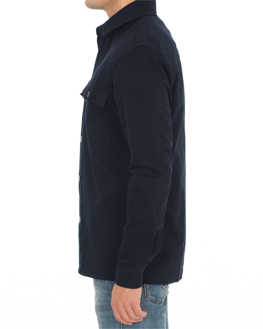 Uomini | Camicie | Samsøe Samsøe | Samsøe & Samsøe Waltones Cotton Overshirt Night Sky