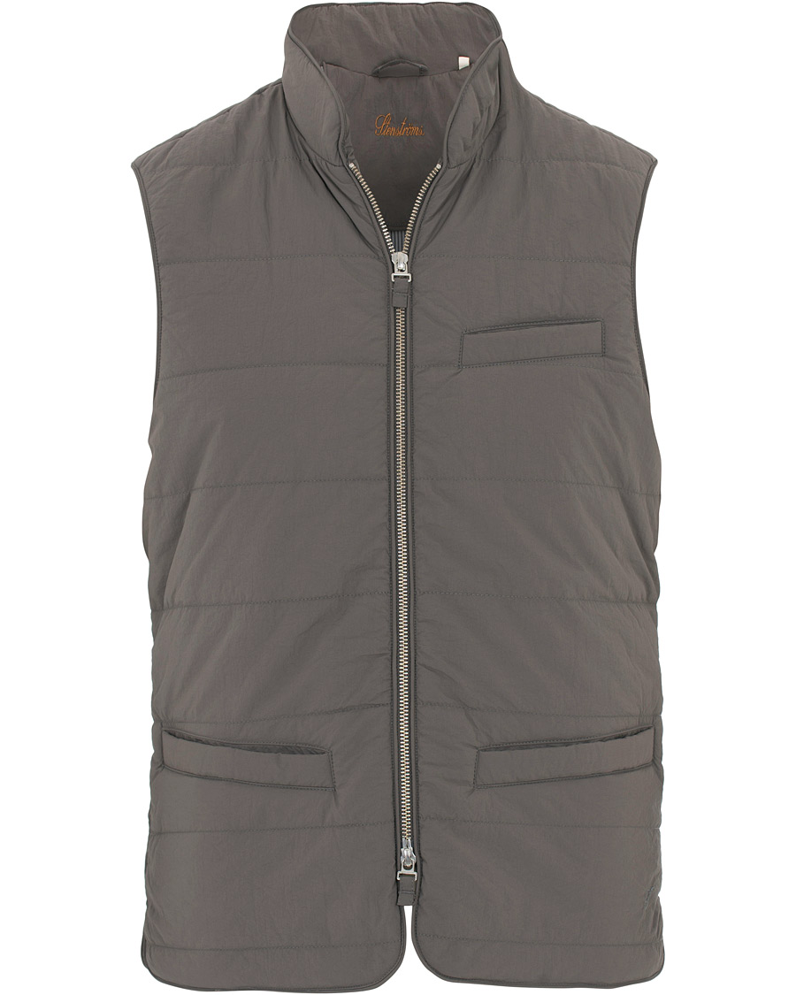 Uomini | Giacche | Stenströms | Soft Quilted Nylon Vest Grey