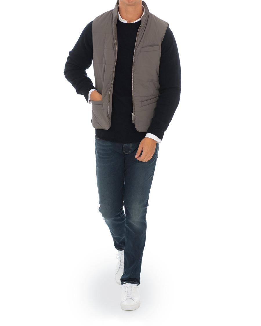 Uomini | Giacche | Stenströms | Soft Quilted Nylon Vest Grey
