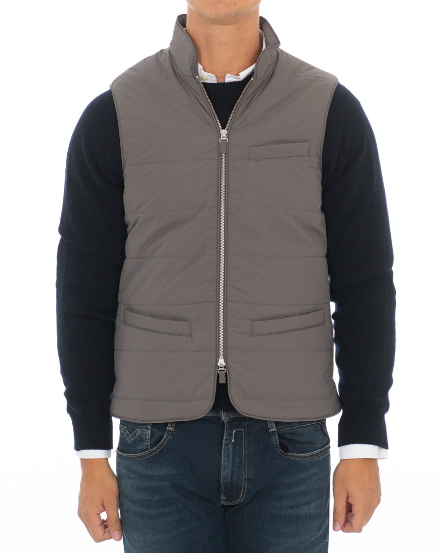 Uomini | Giacche | Stenströms | Soft Quilted Nylon Vest Grey