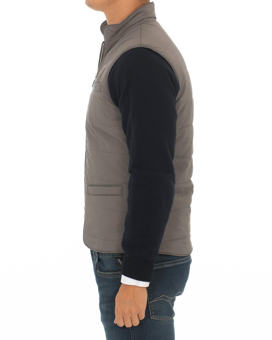 Uomini | Giacche | Stenströms | Soft Quilted Nylon Vest Grey