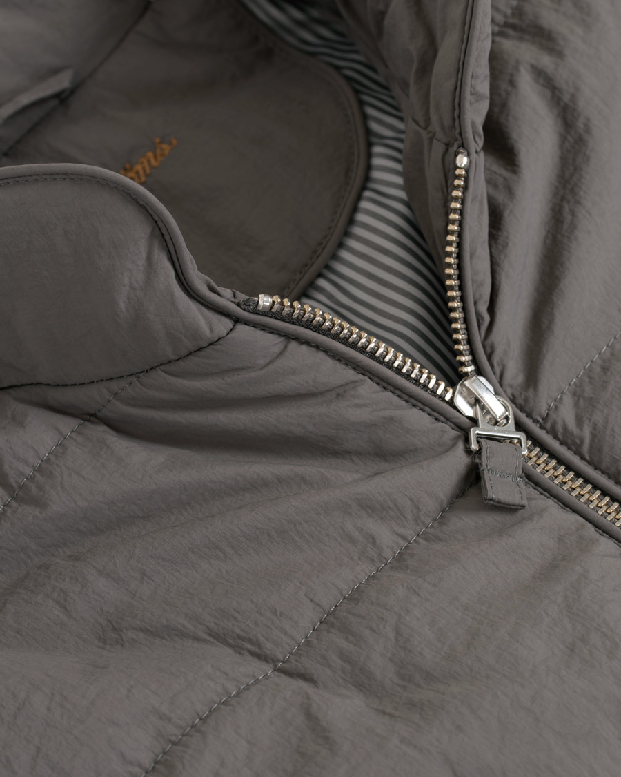 Uomini | Giacche | Stenströms | Soft Quilted Nylon Vest Grey