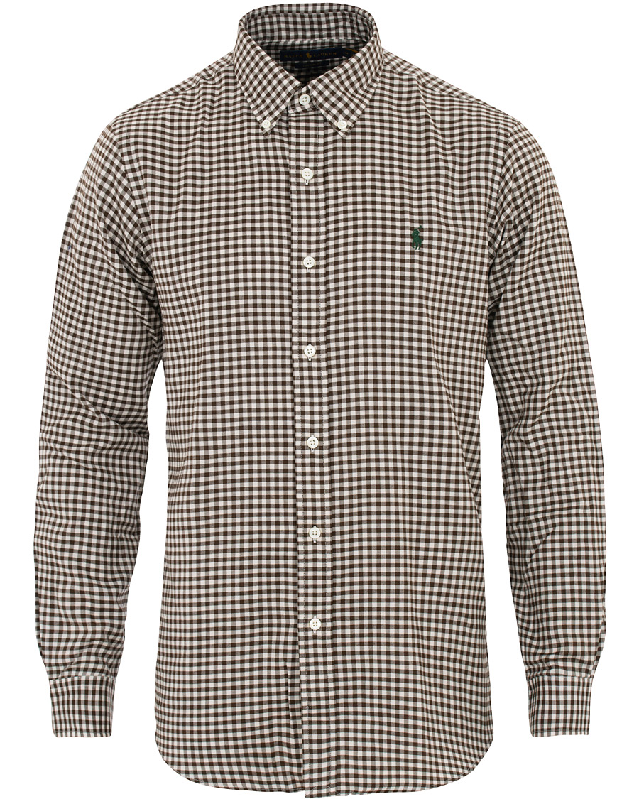 Uomini | Camicie | Polo Ralph Lauren | Custom Fit Twill Check Shirt Brown/White