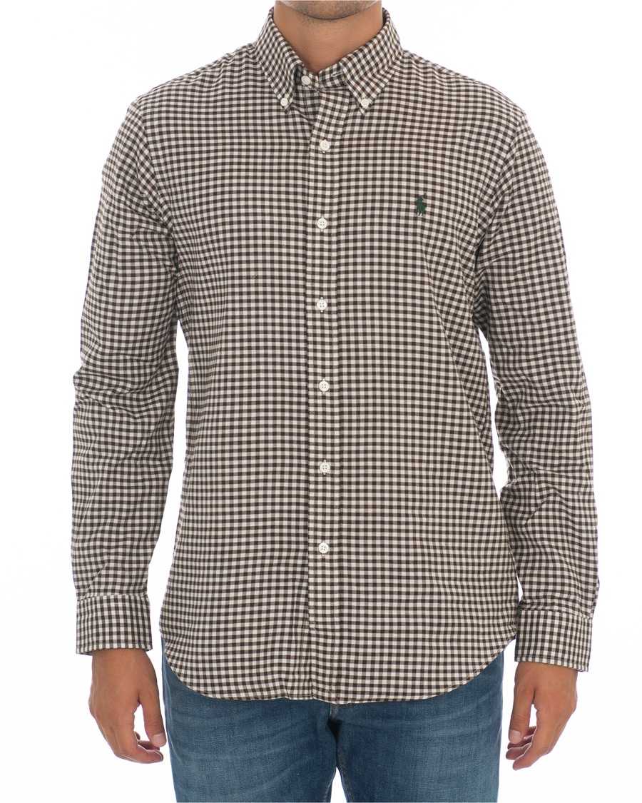 Uomini | Camicie | Polo Ralph Lauren | Custom Fit Twill Check Shirt Brown/White