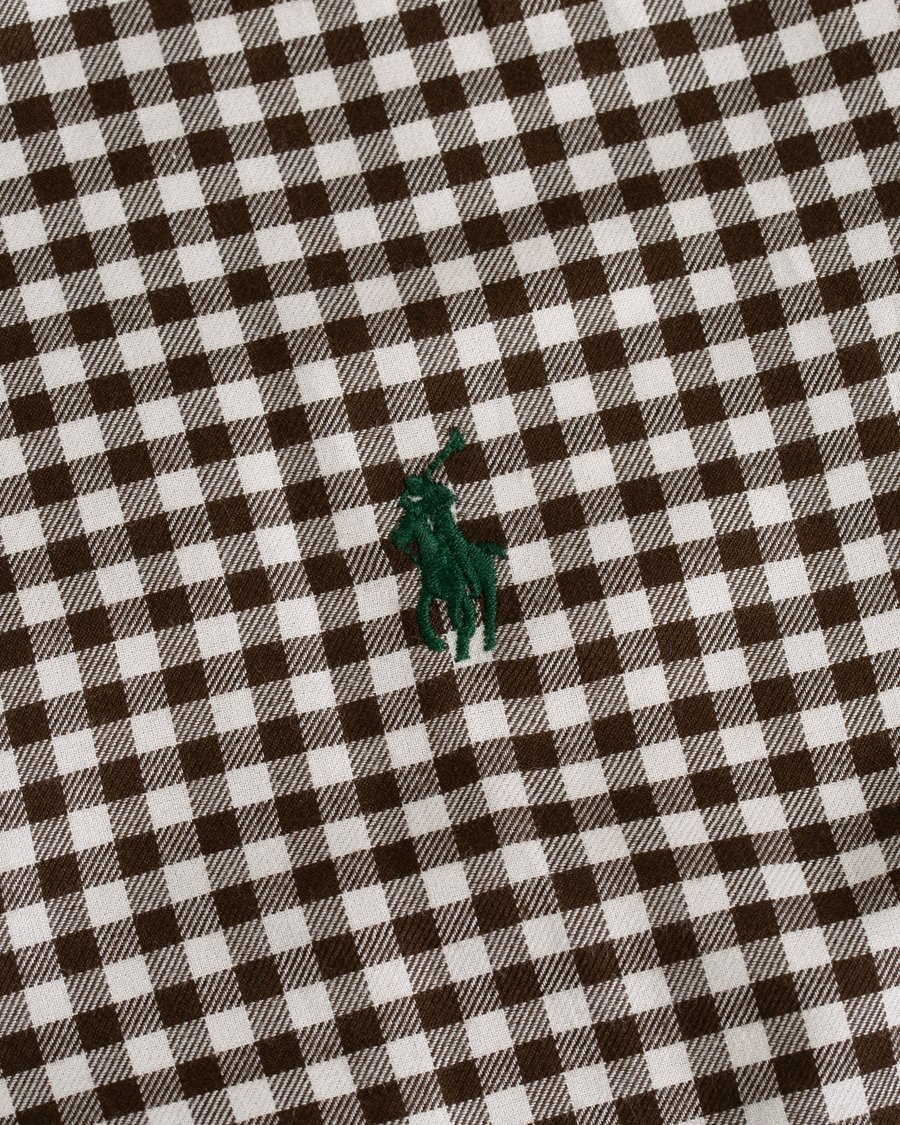 Uomini | Camicie | Polo Ralph Lauren | Custom Fit Twill Check Shirt Brown/White