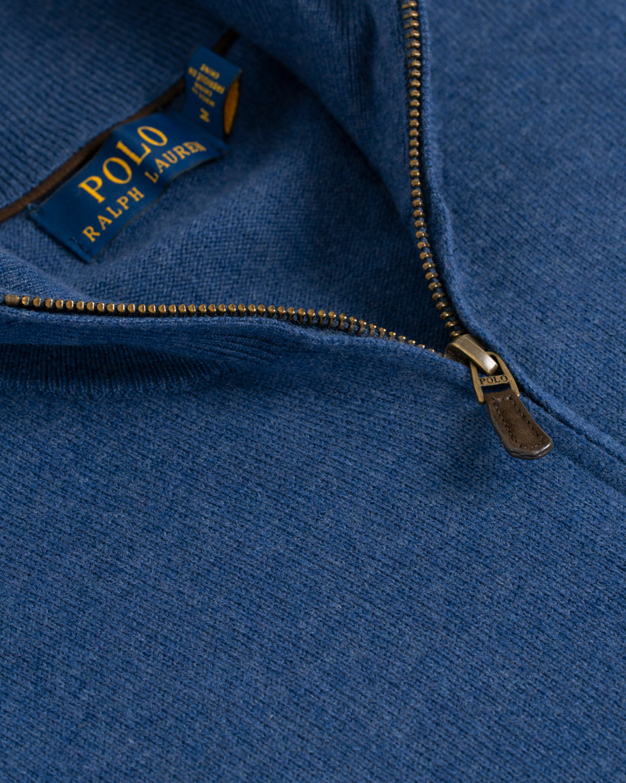 Uomini | Maglieria | Polo Ralph Lauren | Merino Half Zip Shale Blue