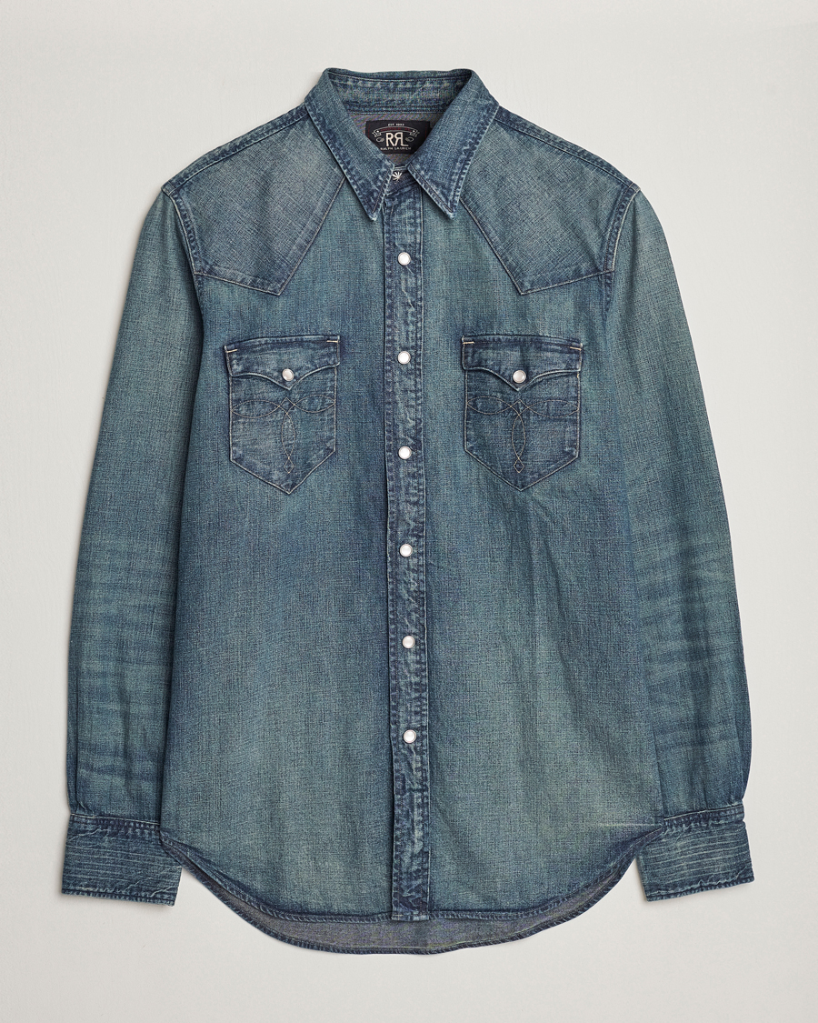 Uomini | Camicie | RRL | Buffalo Western Shirt Dark Wash