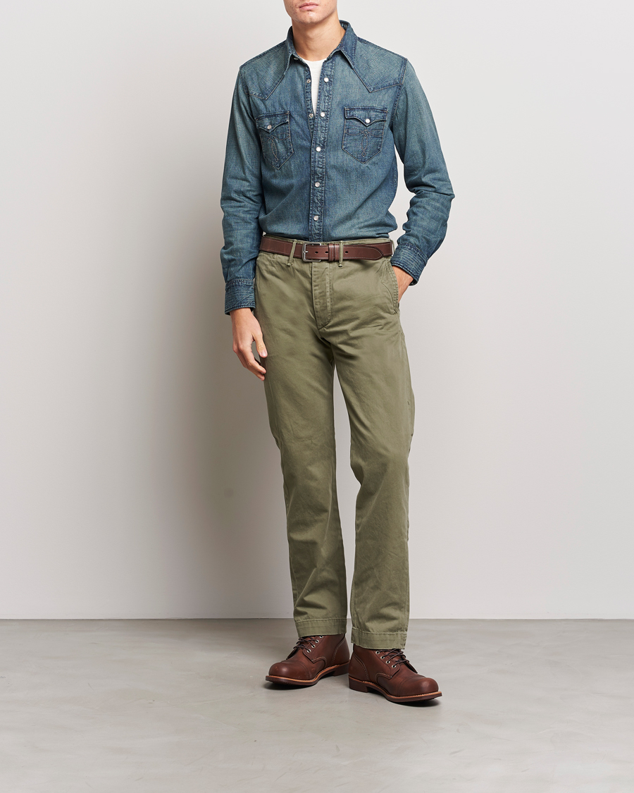 Uomini | Camicie | RRL | Buffalo Western Shirt Dark Wash