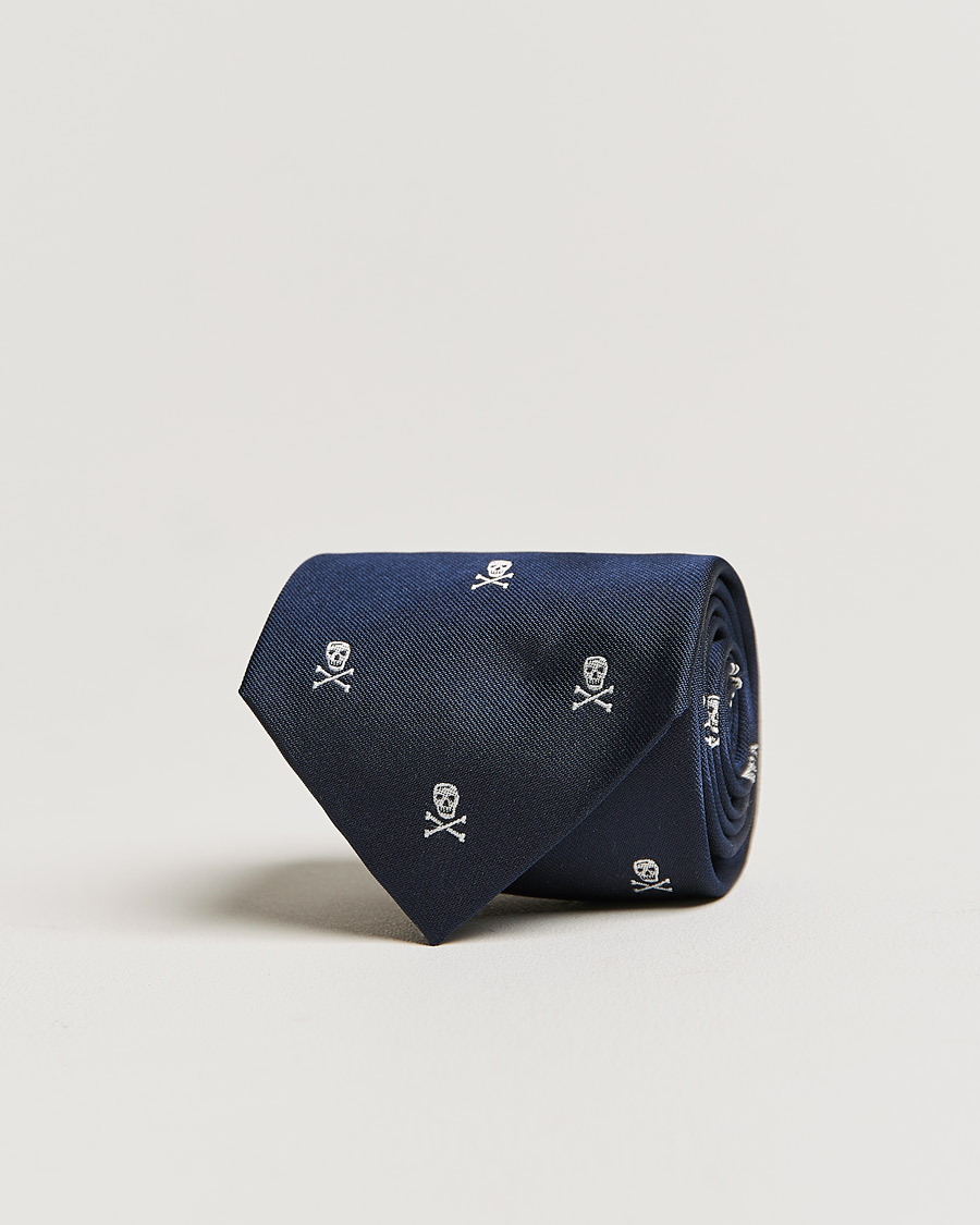 Uomini | Cravatte | Ralph Lauren Purple Label | Ralph Lauren Purple LabelSkull & Crossbone Silk TieNavy