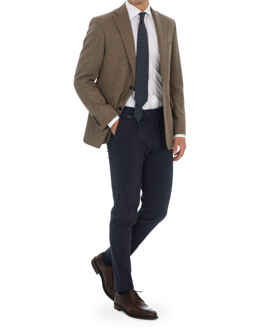 Uomini | Blazers | Walker Slater | Edward Tweed Windowpane Blazer Brown