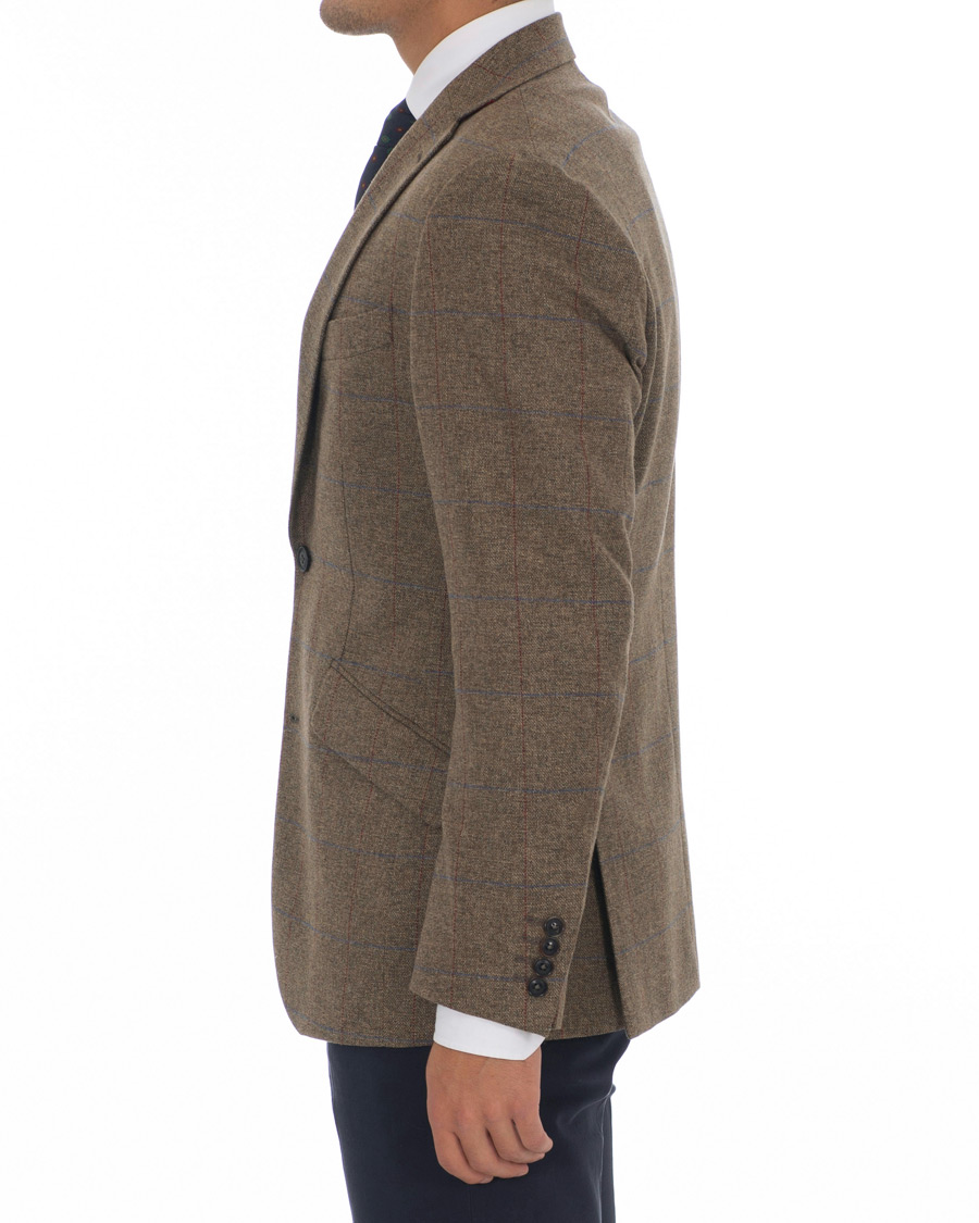Uomini | Blazers | Walker Slater | Edward Tweed Windowpane Blazer Brown