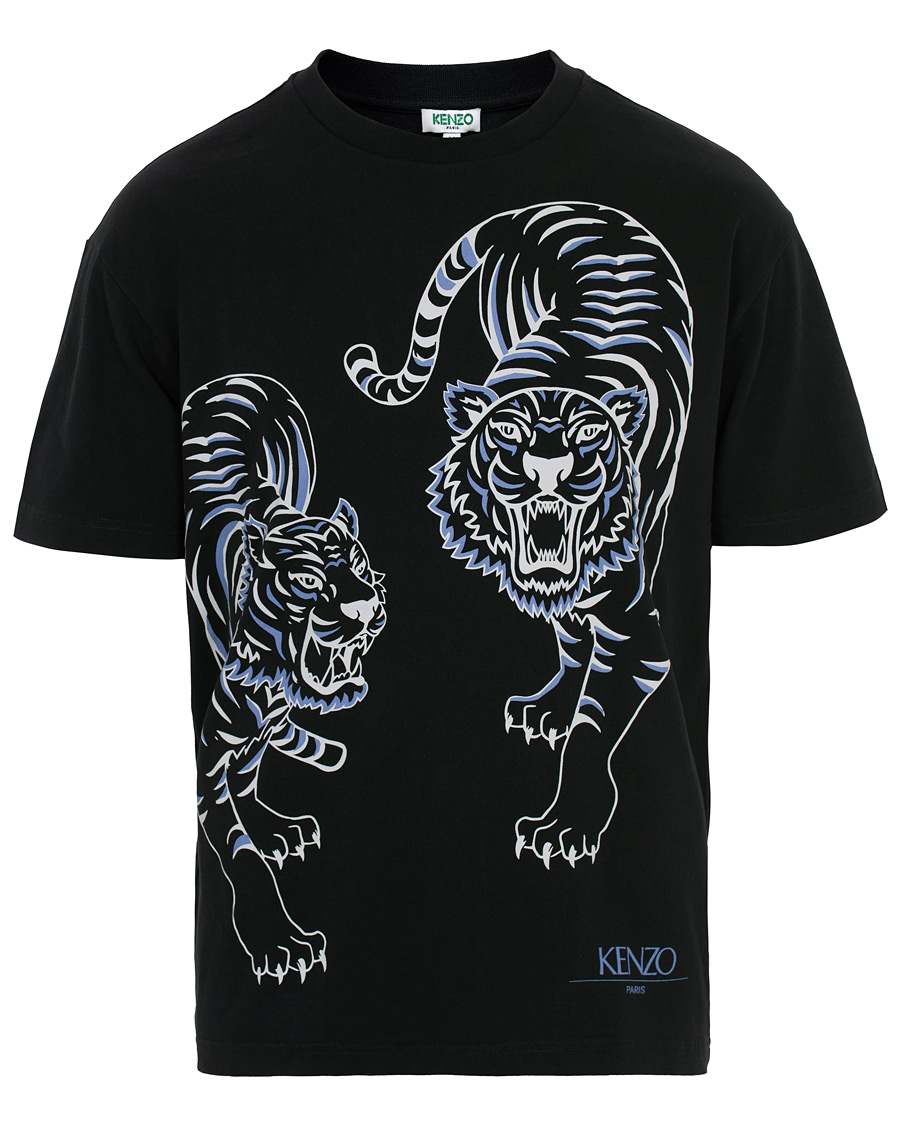Uomini | T-shirt | KENZO | Double Tiger T-shirt Black