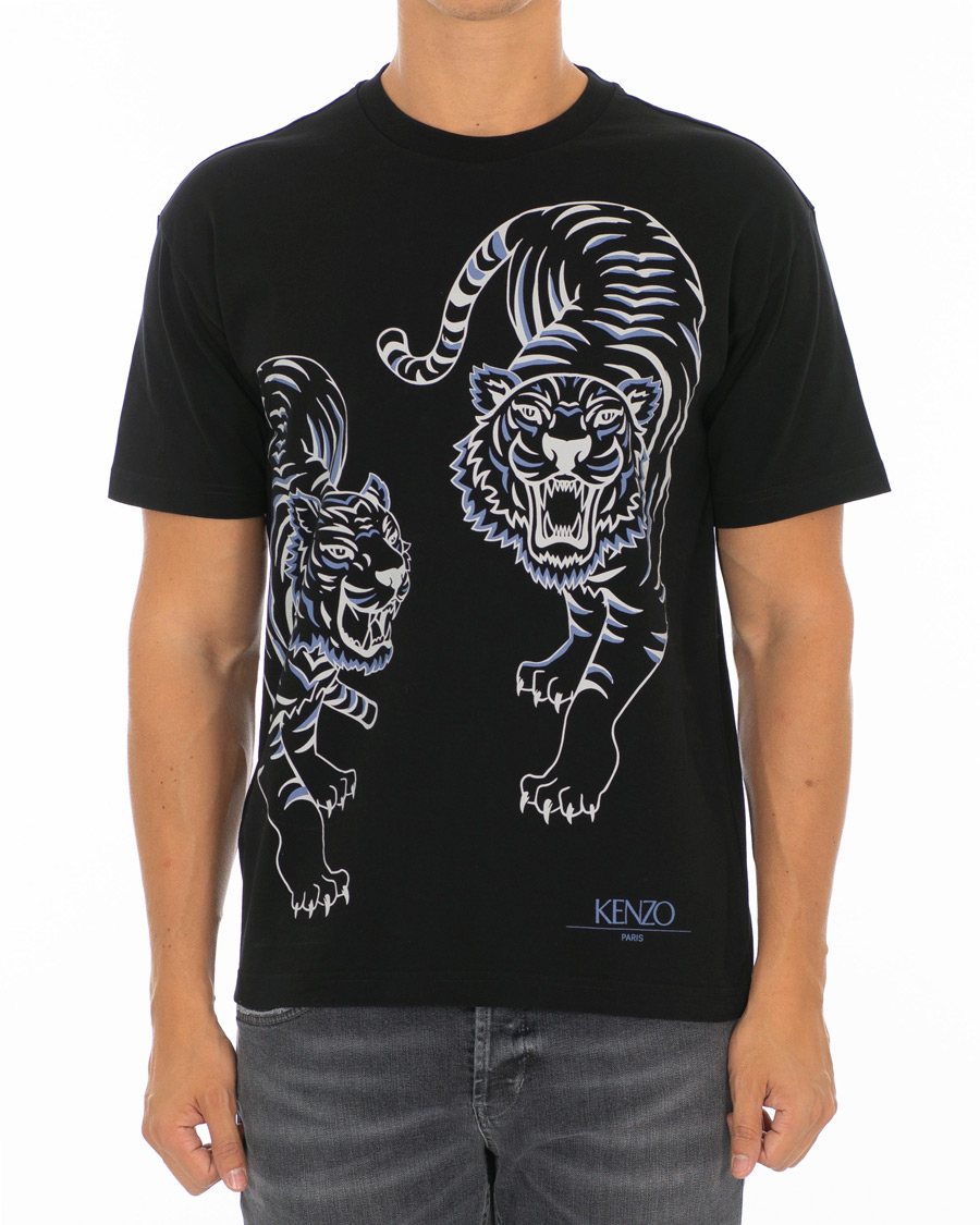 Uomini | T-shirt | KENZO | Double Tiger T-shirt Black