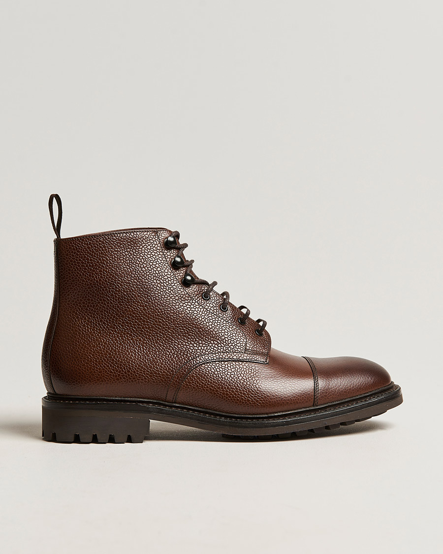 Uomini | Stivali | Loake 1880 | Sedbergh Derby Boot Brown Grain Calf