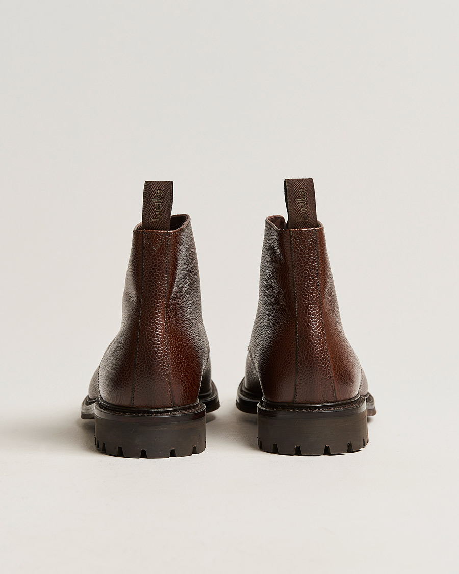 Uomini | Stivali | Loake 1880 | Sedbergh Derby Boot Brown Grain Calf