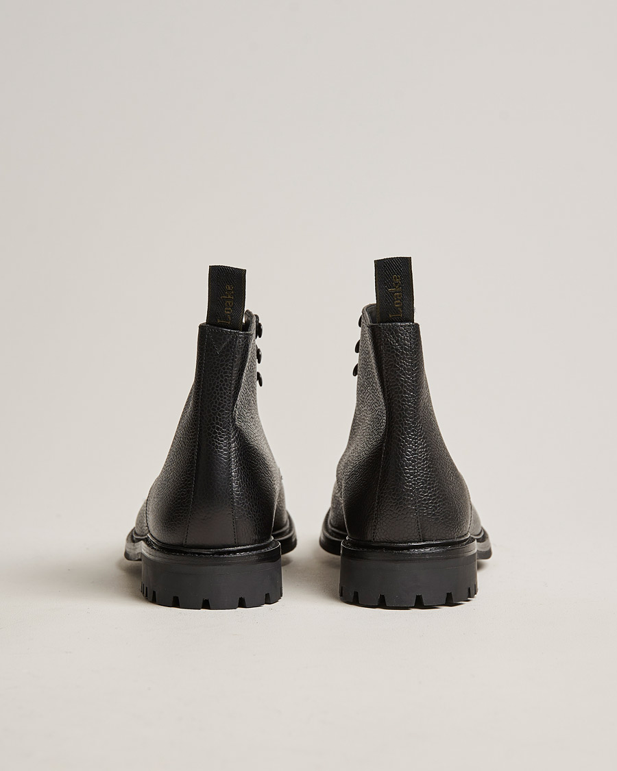 Uomini | Stivali | Loake 1880 | Sedbergh Derby Boot Black Calf Grain