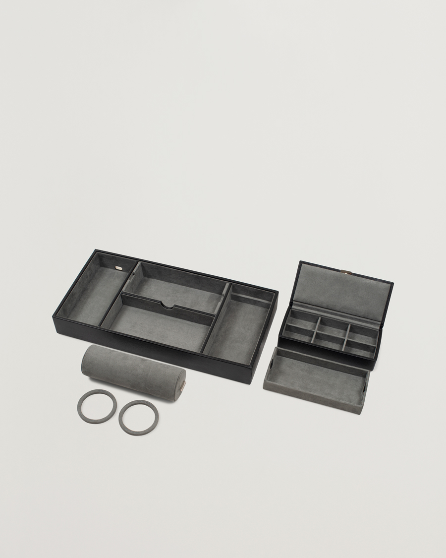 Uomini | Orologi & Portagioielli | WOLF | Howard Valet Tray with Cuff Black/Grey Pebble