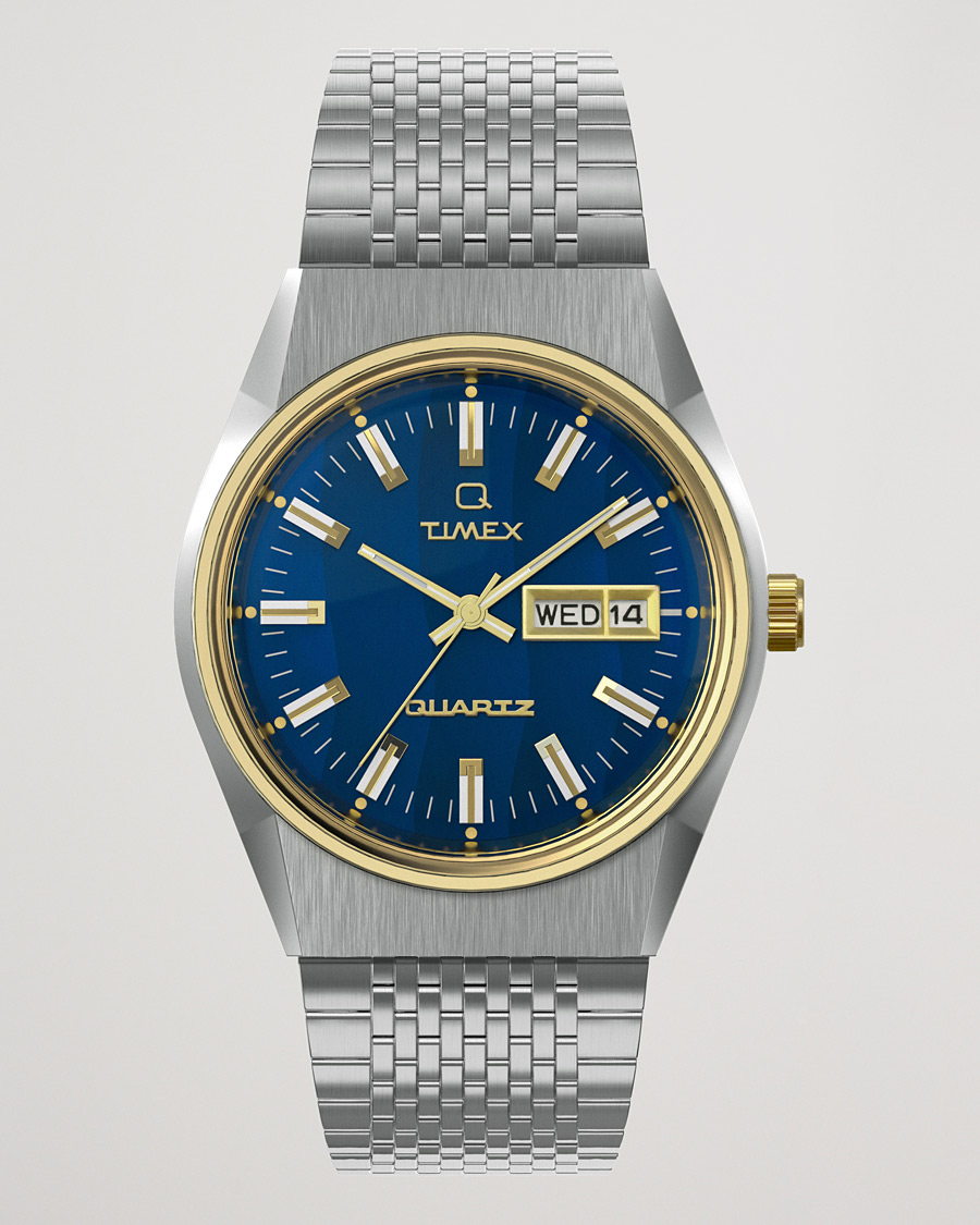 Uomini | Timex Q Reissue 1978 Falcon Eye 38mm Steel/Blue Dial | Timex | Q Reissue 1978 Falcon Eye 38mm Steel/Blue Dial