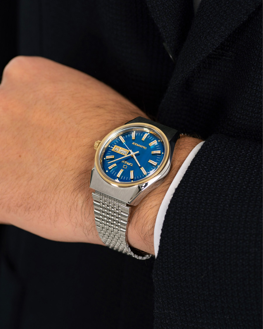 Uomini | Timex Q Reissue 1978 Falcon Eye 38mm Steel/Blue Dial | Timex | Q Reissue 1978 Falcon Eye 38mm Steel/Blue Dial