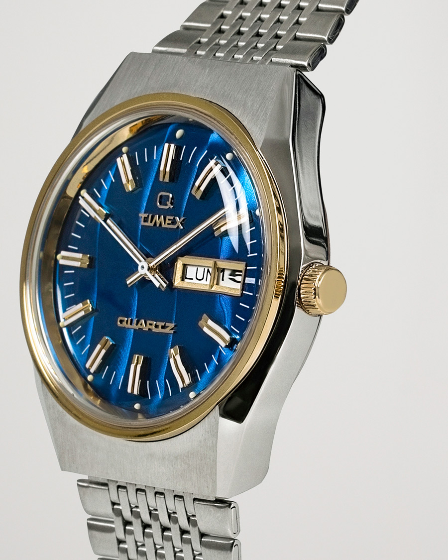 Uomini | Timex Q Reissue 1978 Falcon Eye 38mm Steel/Blue Dial | Timex | Q Reissue 1978 Falcon Eye 38mm Steel/Blue Dial