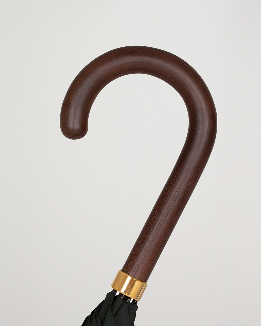 Uomini | Ombrelli | Fox Umbrellas | Polished Hardwood Umbrella Racing Green