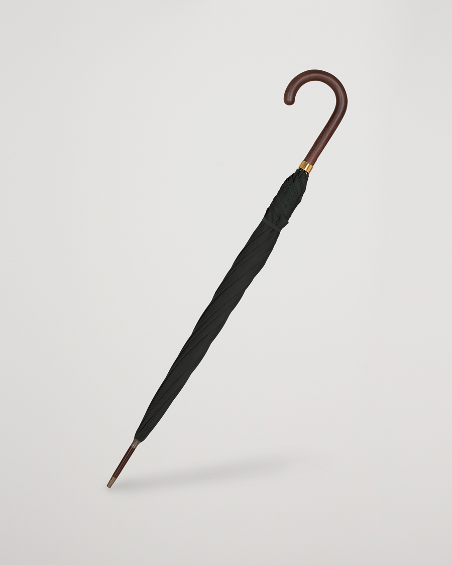 Uomini | Ombrelli | Fox Umbrellas | Polished Hardwood Umbrella Racing Green