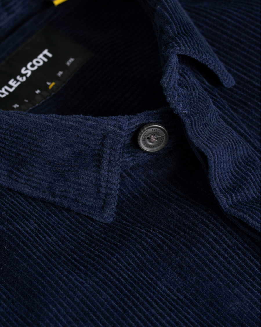 Uomini | Camicie | Lyle & Scott | Corduroy Overshirt Navy