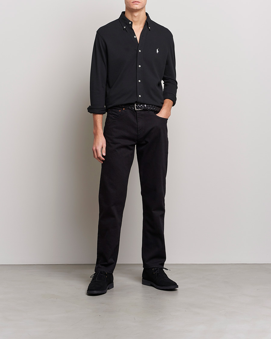 Uomini | Camicie | Polo Ralph Lauren | Featherweight Mesh Shirt Polo Black