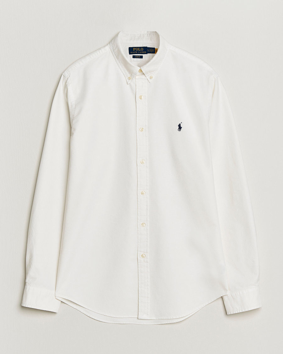 Uomini | Camicie | Polo Ralph Lauren | Slim Fit Garment Dyed Oxford Shirt White