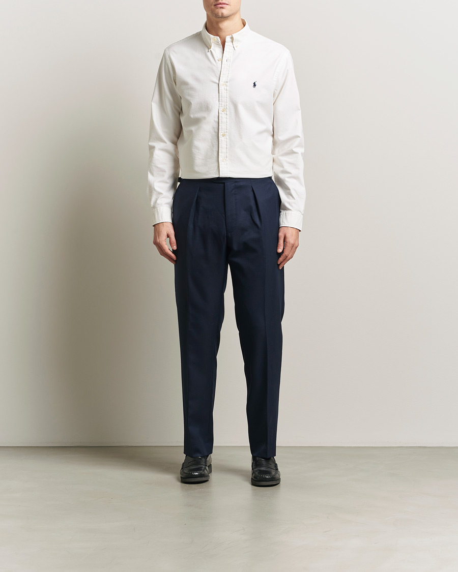 Uomini | Camicie | Polo Ralph Lauren | Slim Fit Garment Dyed Oxford Shirt White