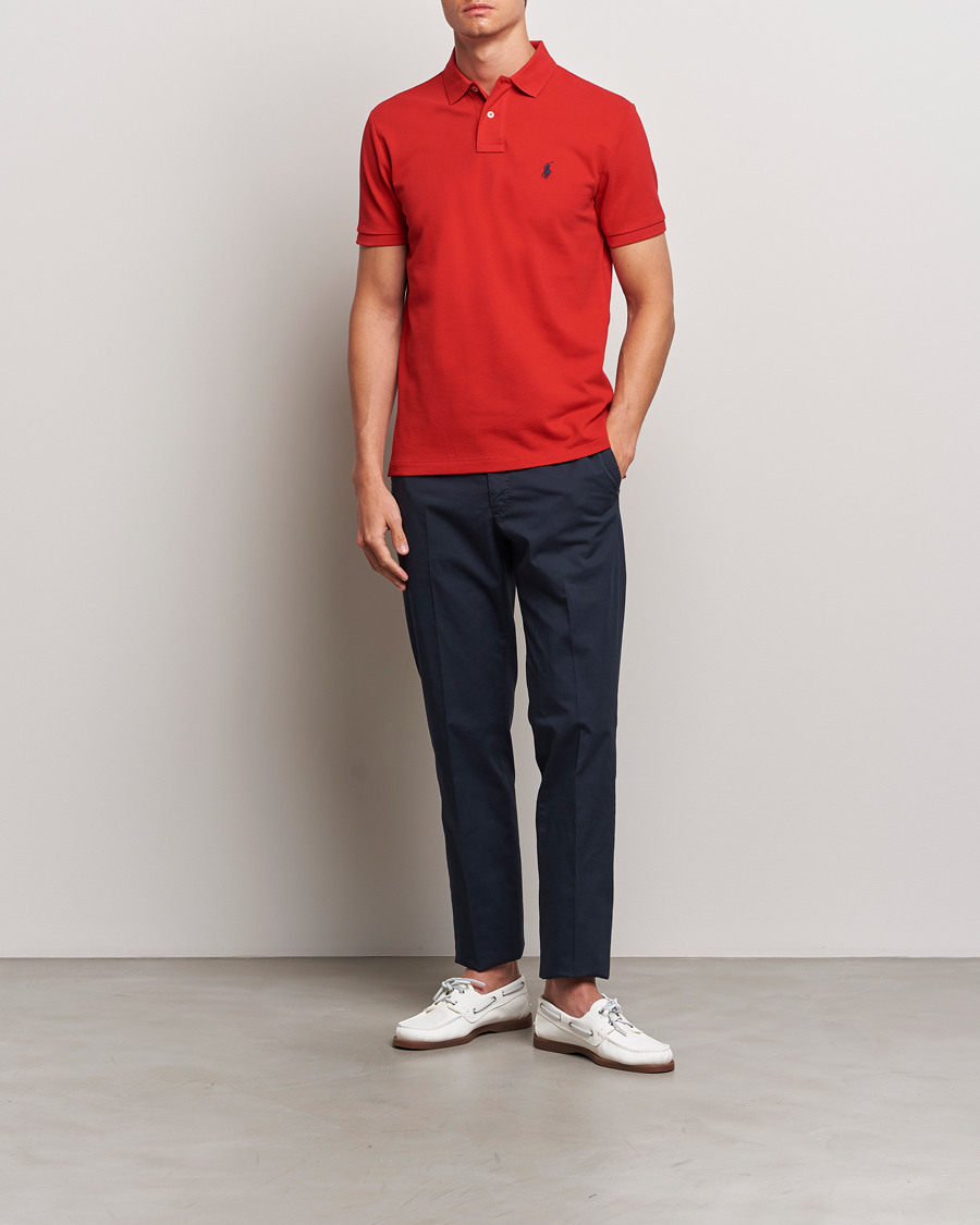 Uomini | Polo | Polo Ralph Lauren | Custom Slim Fit Polo Red