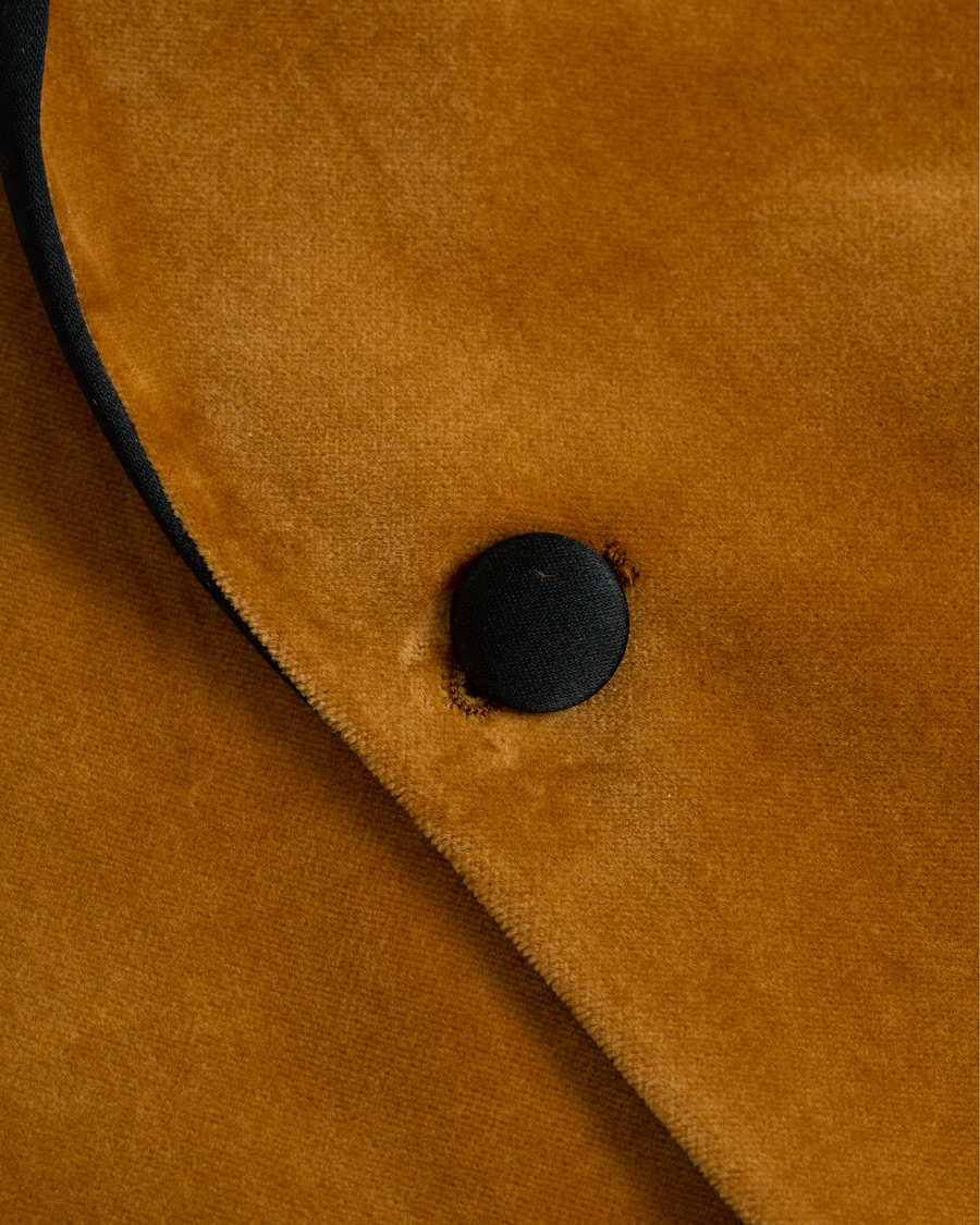 Uomini | Blazers | Tiger of Sweden | 1903 Velvet Tuxedo Blazer Mustard