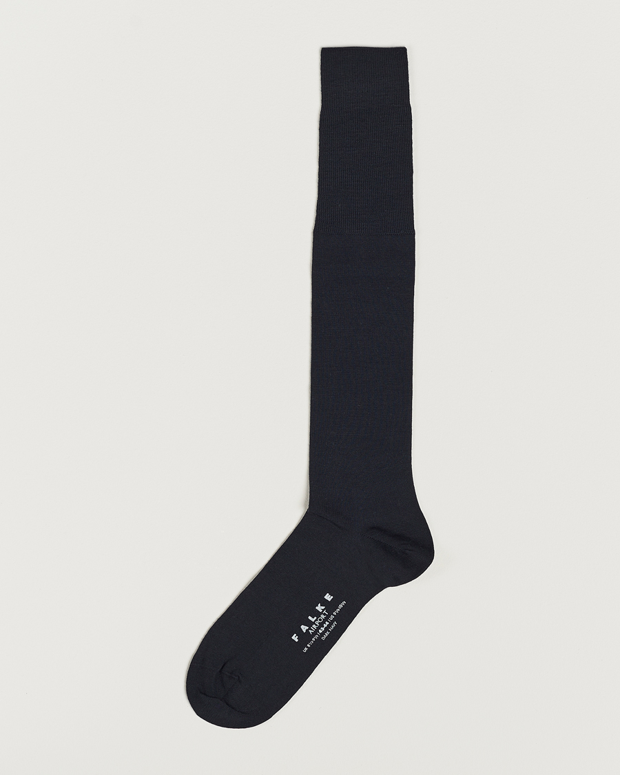 Uomini | Biancheria intima | Falke | Airport Knee Socks Dark Navy