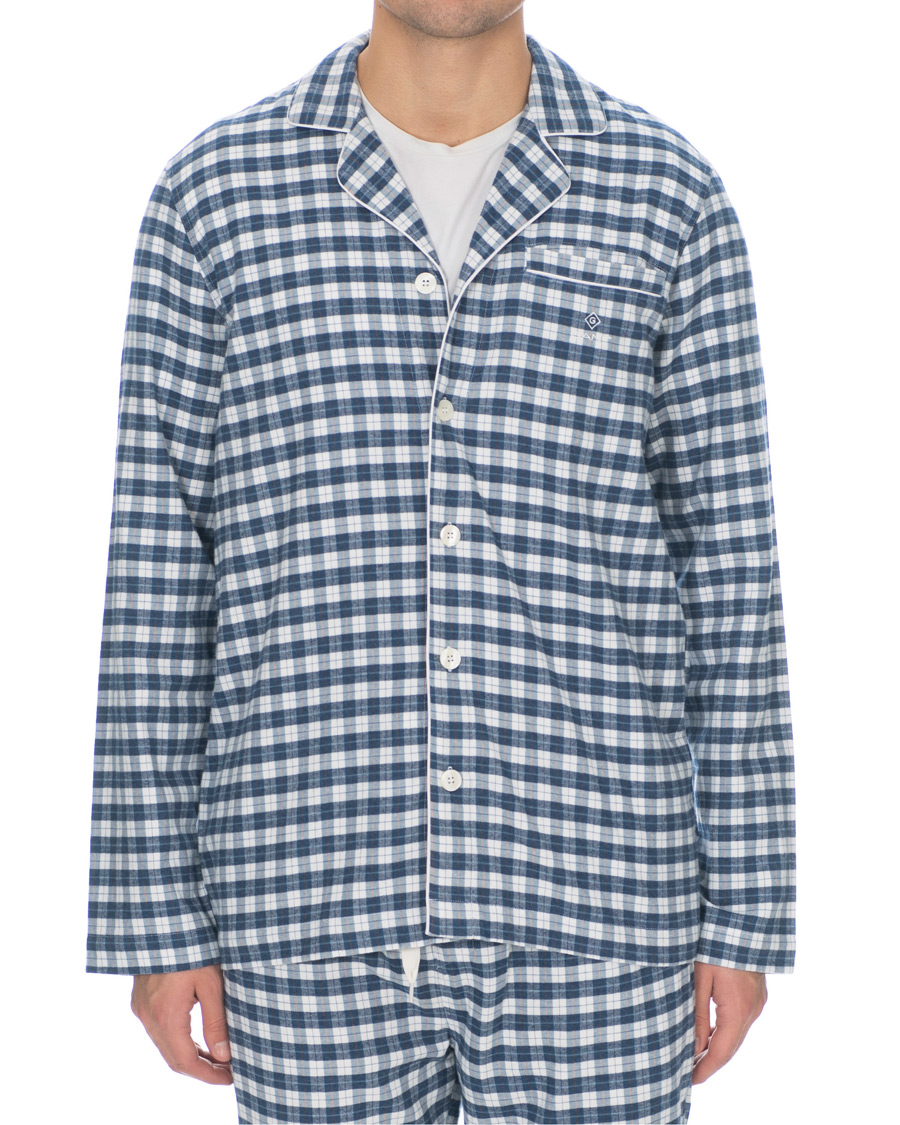 Uomini | Biancheria intima | Gant | Flannel Pyjama Set Eggshell