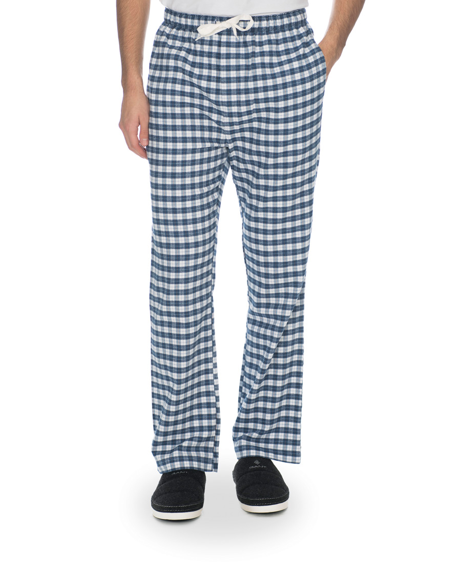 Uomini | Biancheria intima | Gant | Flannel Pyjama Set Eggshell