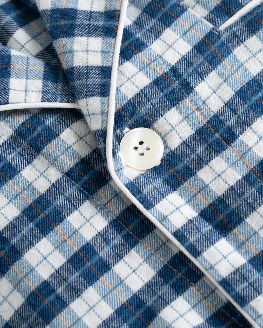Uomini | Biancheria intima | Gant | Flannel Pyjama Set Eggshell