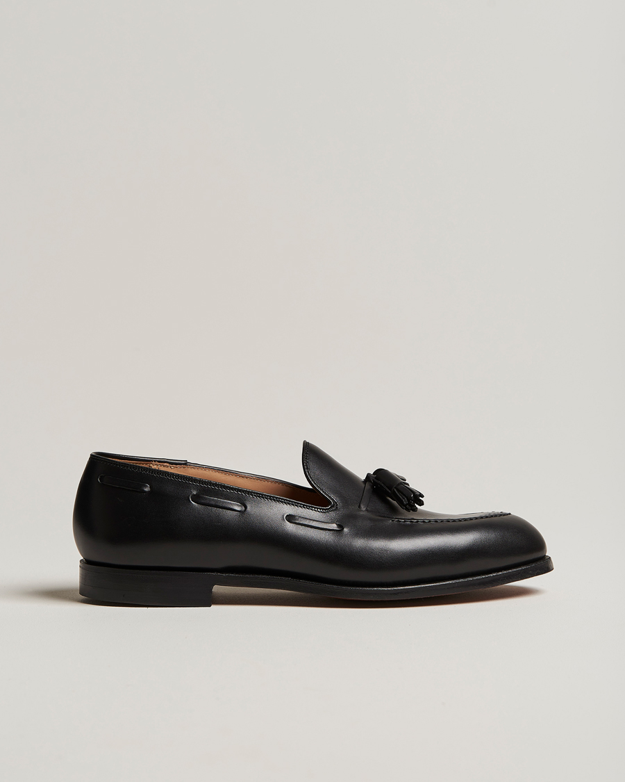 Uomini | Mocassini | Crockett & Jones | Cavendish 2 Tassel Loafer Black Calf