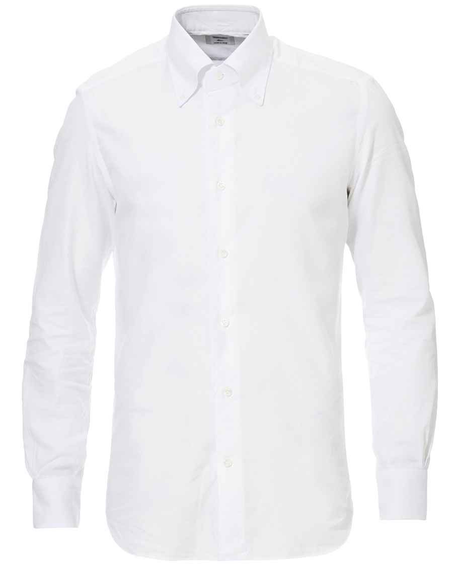 Uomini | Camicie | Mazzarelli | Soft Oxford Button Down Shirt White