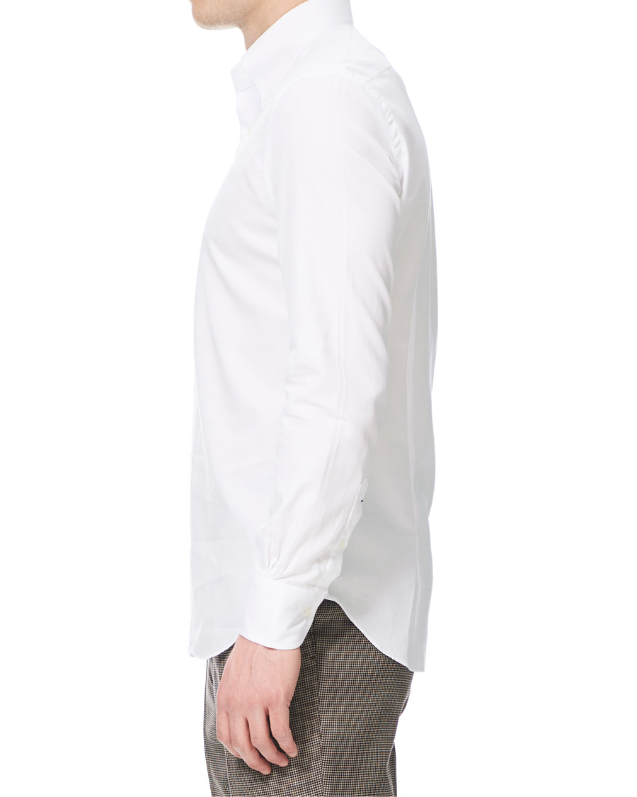 Uomini | Camicie | Mazzarelli | Soft Oxford Button Down Shirt White