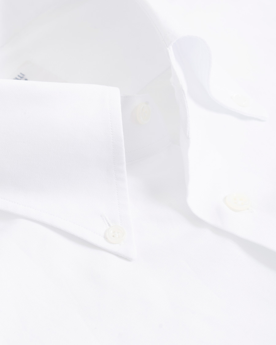 Uomini | Camicie | Mazzarelli | Soft Oxford Button Down Shirt White