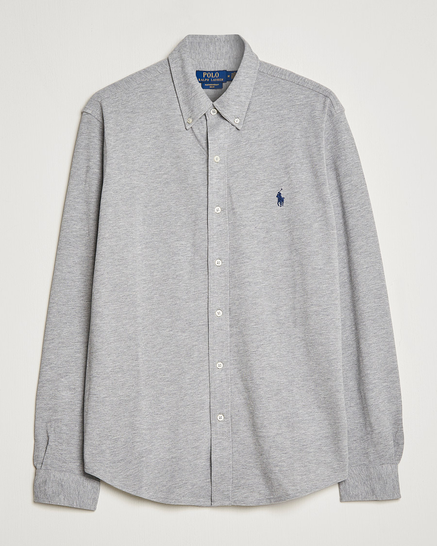 Uomini | Camicie | Polo Ralph Lauren | Slim Fit Featherweight Mesh Shirt Andover Heather