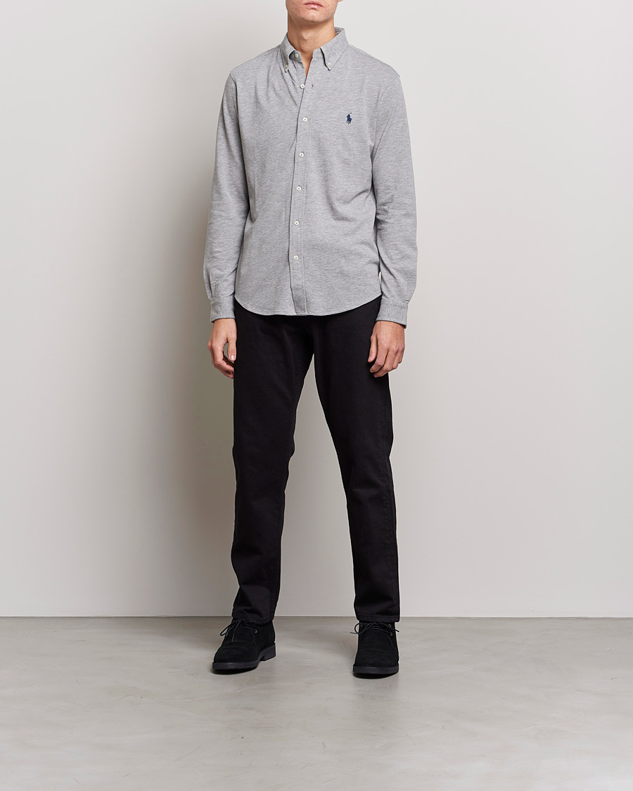 Uomini | Camicie | Polo Ralph Lauren | Slim Fit Featherweight Mesh Shirt Andover Heather