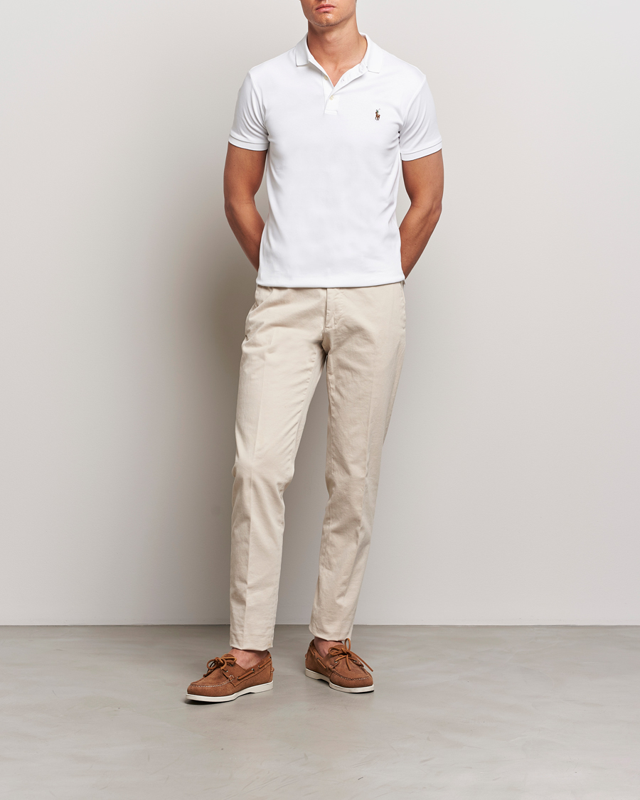 Uomini | Polo | Polo Ralph Lauren | Slim Fit Pima Cotton Polo White