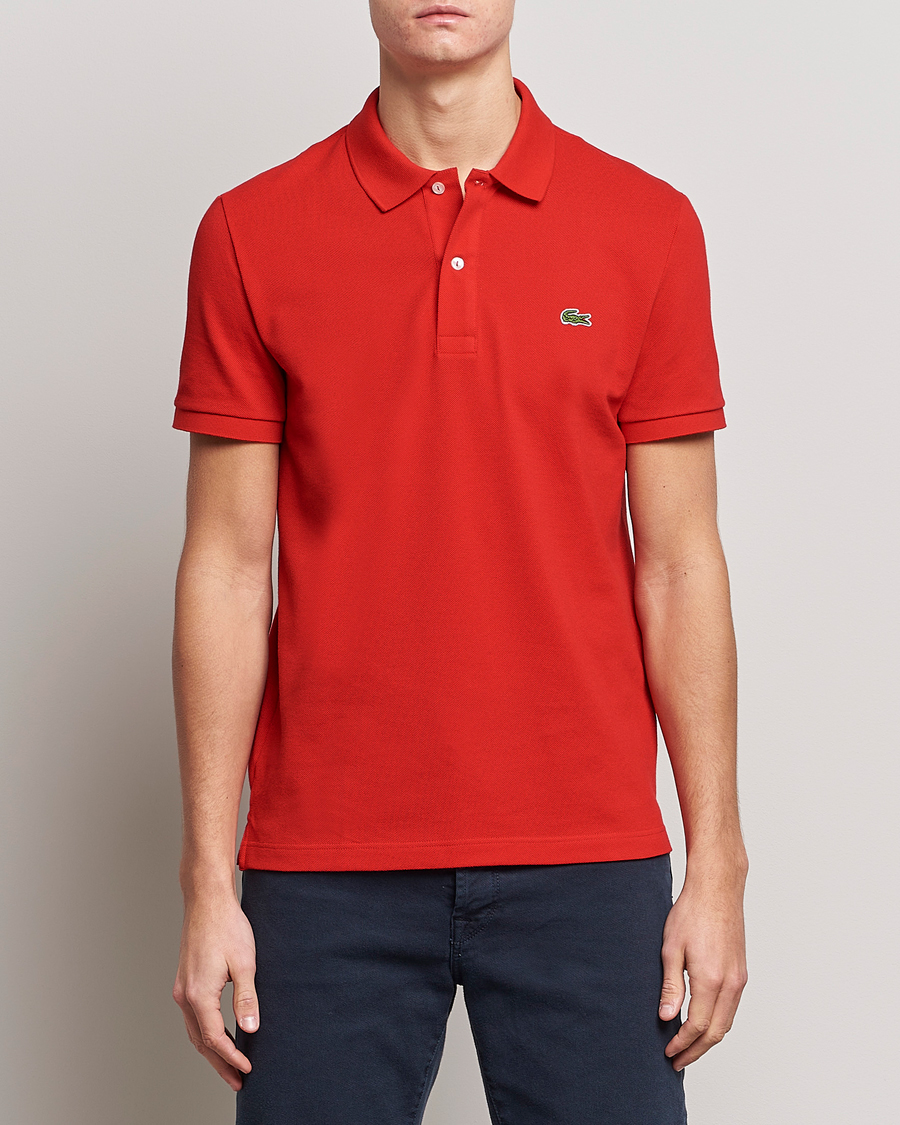 Uomini | Polo | Lacoste | Slim Fit Polo Piké Red