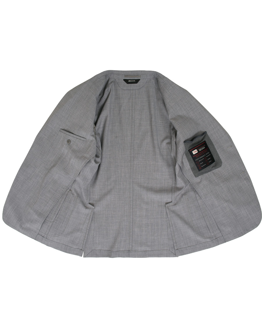 Uomini | Abiti | Z Zegna | Techmerino Washable Wool Suit Light Grey