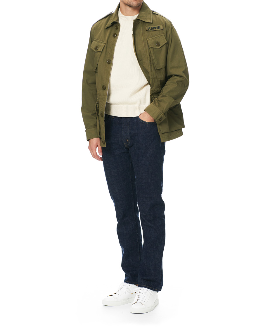 Uomini | Slowear Officina Leather Sneaker White/Green | Slowear | Officina Leather Sneaker White/Green