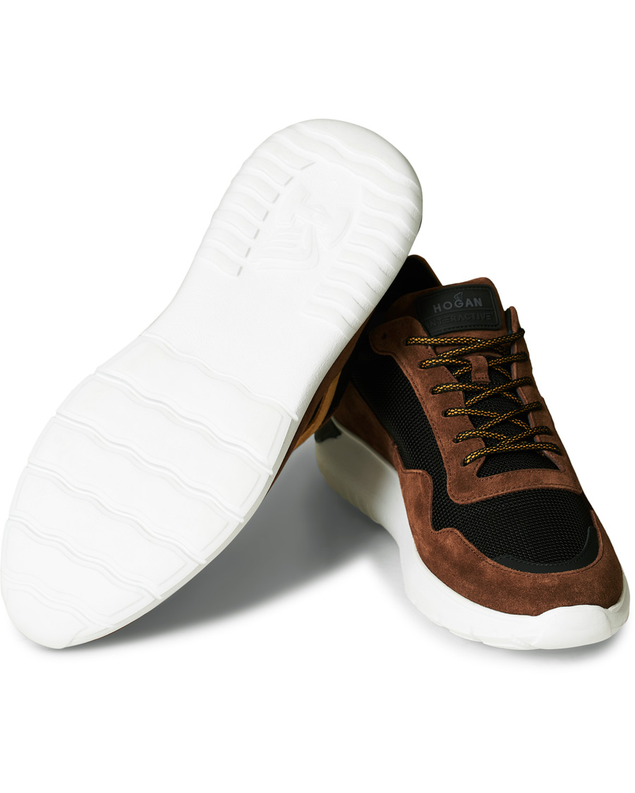 Uomini | Hogan Icube Running Sneaker Brown/Rust Suede | Hogan | Icube Running Sneaker Brown/Rust Suede